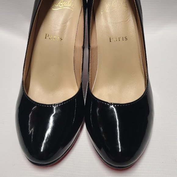 Christian Louboutin Black Patent Leather Heels - Picture 3 of 16